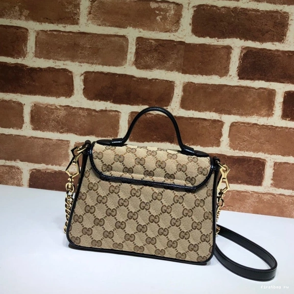 First bag ru GUCCI mini Marmont bag handle top GG 0730